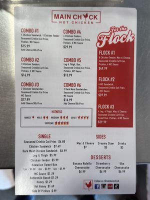 Menu photo 3 Main Chick Hot Chicken Long Beach, CA