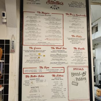Stanton's City Bites - Menu - Burgers Near Me - Houston, Texas Stanton's City Bites - Menu - Burgers Near Me - Houston, Texas