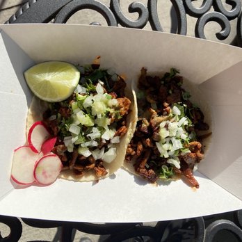 Casa Gambrinos - Two Pastor corn tortilla tacos with onions and cilantro - Food Trucks Near Me - Morristown, Tennessee Casa Gambrinos - Two Pastor corn tortilla tacos with onions and cilantro - Food Trucks Near Me - Morristown, Tennessee