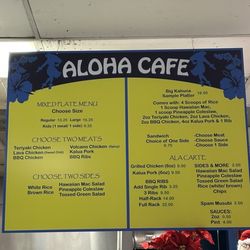 Aloha Cafe - Menu