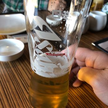 Blue Sakana Blackhawk - Asahi Draft in proper glassware - Japanese Near Me - Danville, California Blue Sakana Blackhawk - Asahi Draft in proper glassware - Japanese Near Me - Danville, California
