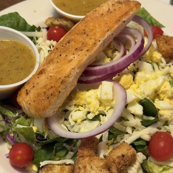 Texas Roadhouse - Salad with Grilled Salmon Salad - Salad Near Me - Henderson, Nevada Texas Roadhouse - Salad with Grilled Salmon Salad - Salad Near Me - Henderson, Nevada