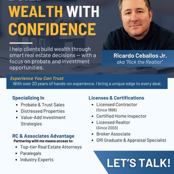 RC & Associates Realty Group - Build wealth with confidence! I can help you, contact me today - Real Estate Agents Near Me - La Mirada, California RC & Associates Realty Group - Build wealth with confidence! I can help you, contact me today - Real Estate Agents Near Me - La Mirada, California