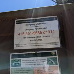 Bicentennial Campground - Campsite info and emergency number