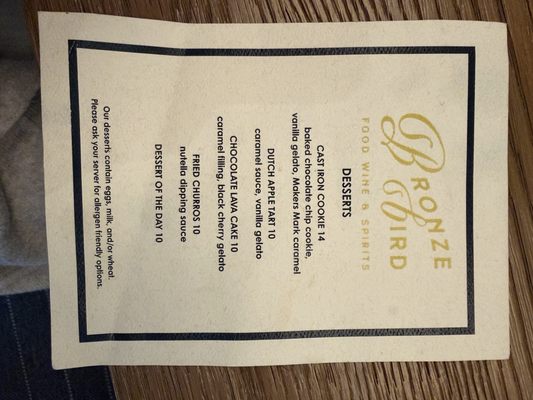 Menu photo 2 Bronze Bird San Diego, CA Menu photo 2 Bronze Bird San Diego, CA