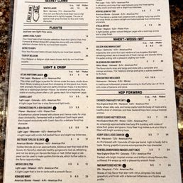 Beer menu P1 Beer menu P1