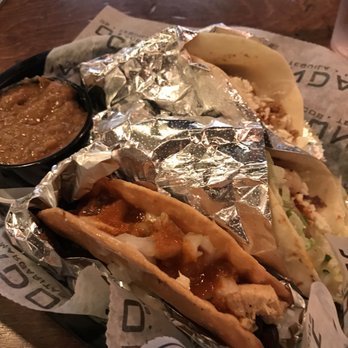 Condado Tacos - Side of beans, ooey-goey, traditional and surf and turf taco. - Tacos Near Me - Pittsburgh, Pennsylvania