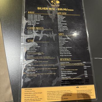 Wagyu Grill AYCE - Silver Menu - Japanese Near Me - Milpitas, California Wagyu Grill AYCE - Silver Menu - Japanese Near Me - Milpitas, California