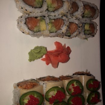 Blue Ginger - Hamaichi and California Salmon Roll - Japanese Near Me - Southwest Ranches, Florida Blue Ginger - Hamaichi and California Salmon Roll - Japanese Near Me - Southwest Ranches, Florida