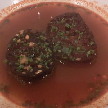 Wolf's Ridge Brewing - Basque Garlic Soup with garlic, paprika, fried baguette - Breweries Near Me - Columbus, Ohio Wolf's Ridge Brewing - Basque Garlic Soup with garlic, paprika, fried baguette - Breweries Near Me - Columbus, Ohio