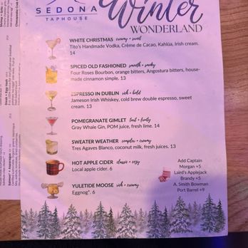 Sedona Taphouse - Holiday cocktails - New American Near Me - Fredericksburg, Virginia