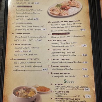 Ernesto's Mexican Restaurant - Menu page 1 - Mexican Near Me - Brookshire, Texas
