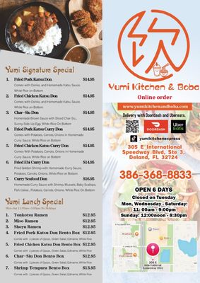 Menu photo 7 Yumi Kitchen And Boba DeLand, FL
