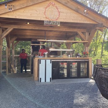 Blaze Brewing - Huge wood burning oven - American Near Me - Blue Hill, Maine