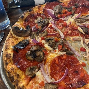 Fired Up Pizzeria - Superior w/o sausage - Pizza Near Me - Durango, Colorado Fired Up Pizzeria - Superior w/o sausage - Pizza Near Me - Durango, Colorado