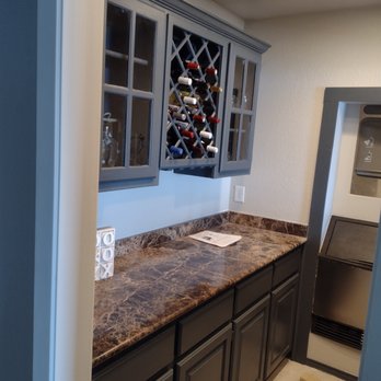 Dickerson's Contracting - a view of a wine rack in a kitchen - Handyman Near Me Dickerson's Contracting - a view of a wine rack in a kitchen - Handyman Near Me
