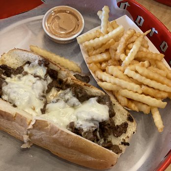 Davanza's - Philly cheesesteak with a side of fries and sauce - Pizza Near Me - Park City, Utah Davanza's - Philly cheesesteak with a side of fries and sauce - Pizza Near Me - Park City, Utah