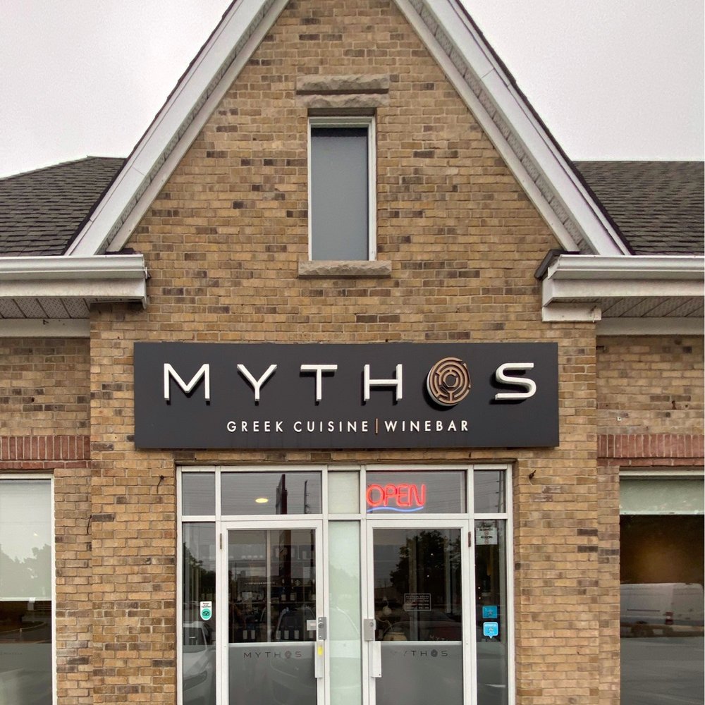 Mythos - Mythos - Greek cuisine restaurant exterior - Greek Near Me - Burlington, Ontario