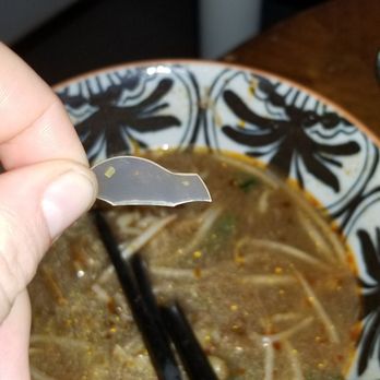 Pho & Spice - Very sharp hard plastic in my soup...  Pho-k  you!  Really need to find another place after this experience.. - Vietnamese Near Me - Waltham, Massachusetts