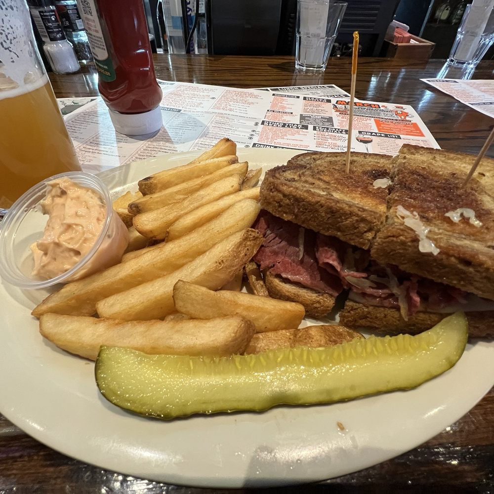 Winking Lizard Tavern - Reuben Sandwich with fries - Bars Near Me - Reynoldsburg, Ohio Winking Lizard Tavern - Reuben Sandwich with fries - Bars Near Me - Reynoldsburg, Ohio