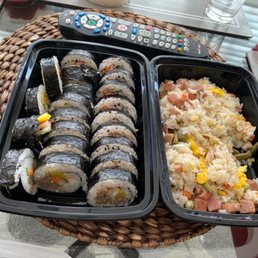 Bulgogi kimbop & spam fried rice Bulgogi kimbop & spam fried rice