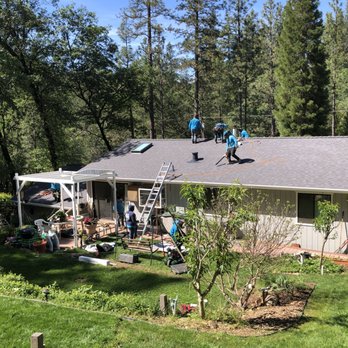 MEC Builds - Final clean up on the new roof. - Roofing Near Me - Grass Valley, California MEC Builds - Final clean up on the new roof. - Roofing Near Me - Grass Valley, California