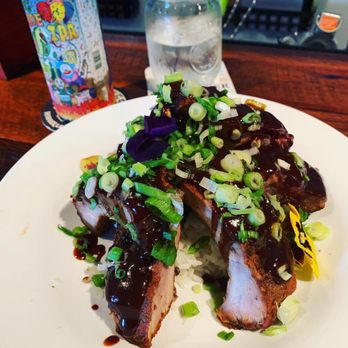 The Bait Shop - Hoisin Ribs with rice - Bars Near Me - Valparaiso, Indiana
