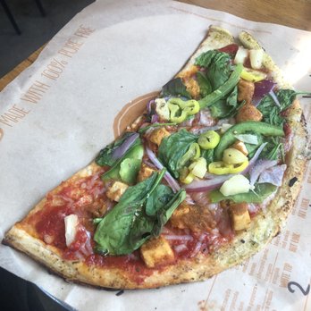 Blaze Pizza - Vegan cheese and popcorn chik'n (vegan). - Salad Near Me - Tracy, California