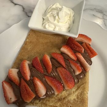 Vanilla Cafe - Nutella crepe with strawberries and whipped cream my daughter loved it - Bakeries Near Me - Philadelphia, Pennsylvania