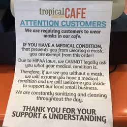 I will patronize this business because I cannot wear a mask and commend this owner for respecting my rights . Thank you, Greg