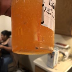 McDonald's - Peach slush looks like dirt or rocks floating in slush