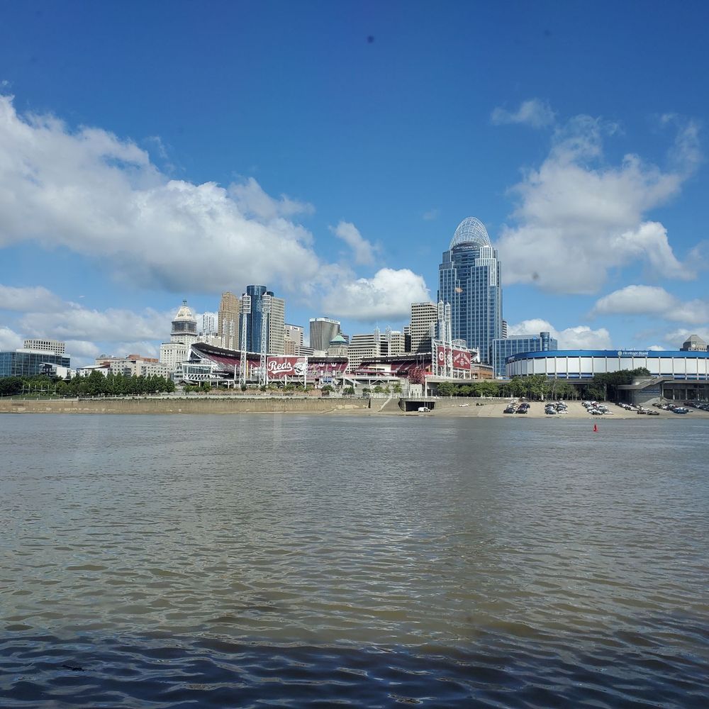B B Riverboats - View from lower deck port side as we started sailing - Boating Near Me - Newport, Kentucky