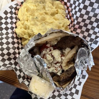 Old World Meat Company - Mixed meat plate Balkan style with potato salad - Meat Shops Near Me - Escondido, California Old World Meat Company - Mixed meat plate Balkan style with potato salad - Meat Shops Near Me - Escondido, California