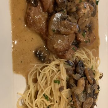 Marino's - Veal Marsala with Angel Hair Pasta - Pizza Near Me - Miami, Florida Marino's - Veal Marsala with Angel Hair Pasta - Pizza Near Me - Miami, Florida