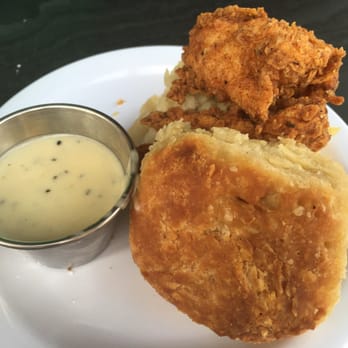 Dish Society - Child portion of chicken & biscuit w gravy - New American Near Me - Katy, Texas