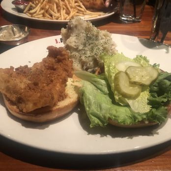 J. Alexander's - Fried Fish Sandwich & Red Smashed Potatoes - New American Near Me - Atlanta, Georgia