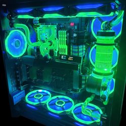 Stealth Tech Pro - High-performance custom liquid cooling build, designed for maximum efficiency and eye-catching style. Built by Stealth Tech Pro.