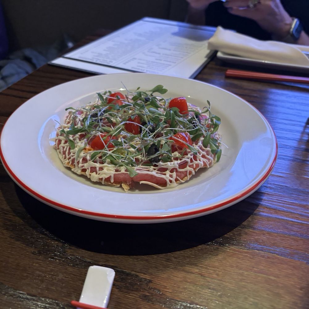 MM by Morimoto - Tuna Pizza - Japanese Near Me - Montclair, New Jersey MM by Morimoto - Tuna Pizza - Japanese Near Me - Montclair, New Jersey