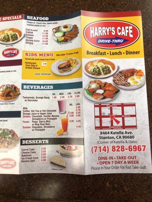 Menu photo 1 Harry's Cafe Stanton, CA Menu photo 1 Harry's Cafe Stanton, CA