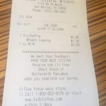 IHOP - Under $16 for chicken and waffles, milk, peach topping before tip - Breakfast & Brunch Near Me - San Marcos, Texas IHOP - Under $16 for chicken and waffles, milk, peach topping before tip - Breakfast & Brunch Near Me - San Marcos, Texas