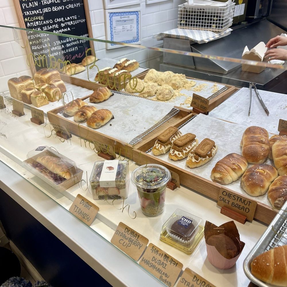 Truffle - $3.95, Bischoff - $4.95, Dubai mochi - $4.25 Truffle - $3.95, Bischoff - $4.95, Dubai mochi - $4.25