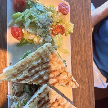 Postino Grant - Nine Iron Panini with romaine salad - Wine Bars Near Me - Tucson, Arizona