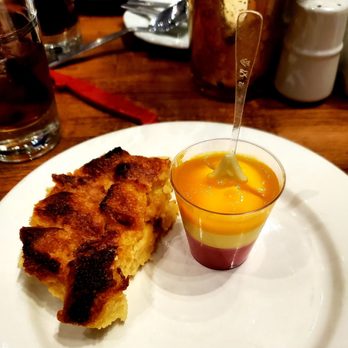 Cafe Sierra - The Bread Pudding was A-MAZ-ING!!! The Mango Mousse was way too tart, yuck! Mom approved and loved the Bread Pudding too! - New American Near Me - Universal City, California