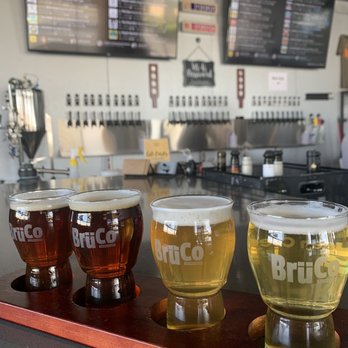 Bruco Taproom - A flight of Helles Dorado, Arizona Gold, Weapons Check, Epicenter amber ale - Pubs Near Me - Queen Creek, Arizona Bruco Taproom - A flight of Helles Dorado, Arizona Gold, Weapons Check, Epicenter amber ale - Pubs Near Me - Queen Creek, Arizona