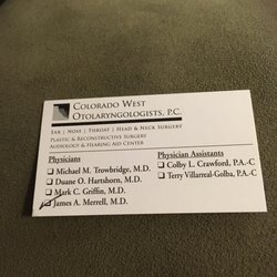 Colorado West Otolaryngologists - Dr. Merrell and other people who work there!
