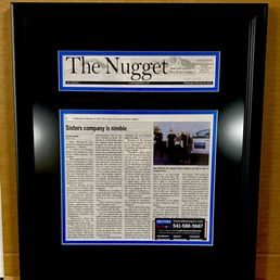Framed Newspaper Article