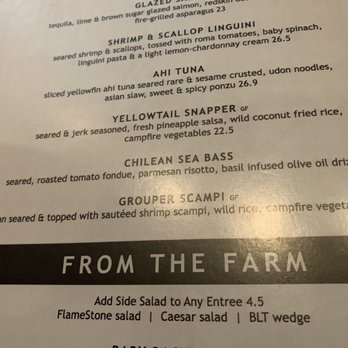 Flamestone American Grill - Grouper Scampi - Menu - American Near Me - Oldsmar, Florida
