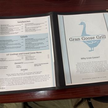 Gran Goose Grill - Back of menu - Breakfast & Brunch Near Me - Hensley, Arkansas Gran Goose Grill - Back of menu - Breakfast & Brunch Near Me - Hensley, Arkansas
