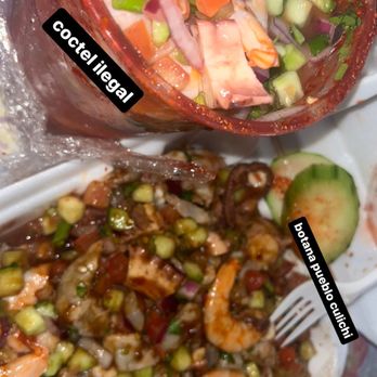 Mariscos Pueblo Culichi - Coctel ilegal and botana pueblo culichi, chile al gusto - Food Trucks Near Me - Santa Ana, California