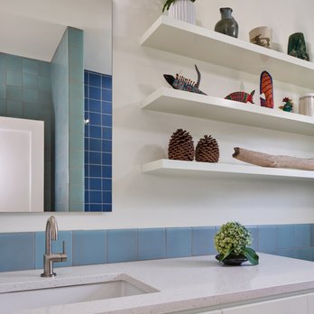Hamish Murray Construction - a bathroom with blue and white tile - General Contractors Near Me - Portland, Oregon Hamish Murray Construction - a bathroom with blue and white tile - General Contractors Near Me - Portland, Oregon